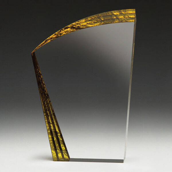 Acrylic Lambent Blue or Gold, Unique Swerve Design with Blue or Gold Pattern. - Image 2