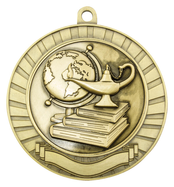 Eco Scroll Medal (70mm) Gold or Silver colour. - Image 5