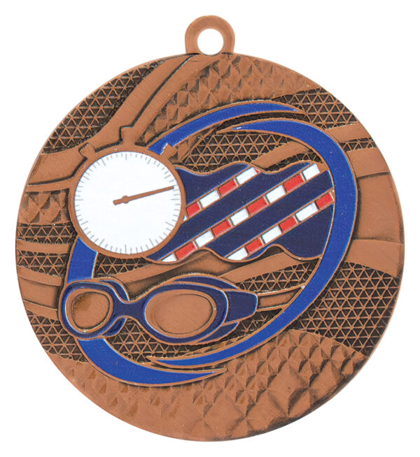 Swimming Mosaic Medal (50mm) - Image 3