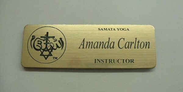 Plastic Name Badge  Size: 76x25mm. Click here for price.