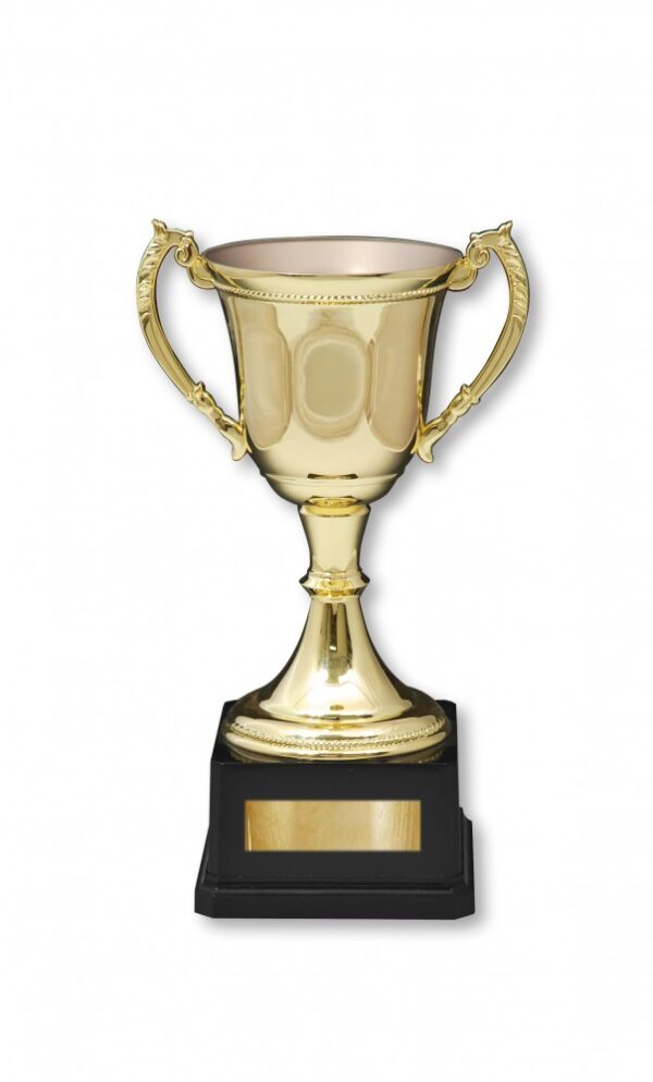 Gold or Silver Colour Metal Cup on base.