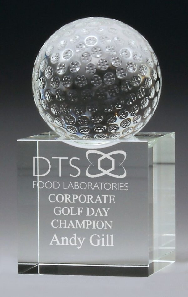 Crystal Golf ball and base (80x150mm)