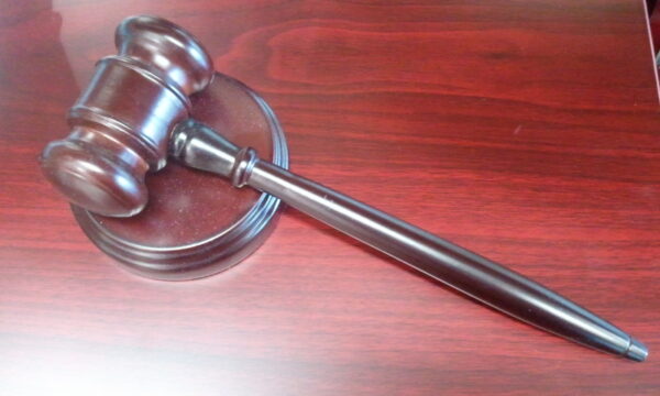 Gavel and Round block Set.