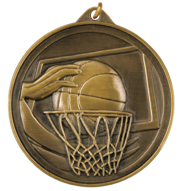 Basketball medal Gold, Silver or Bronze.