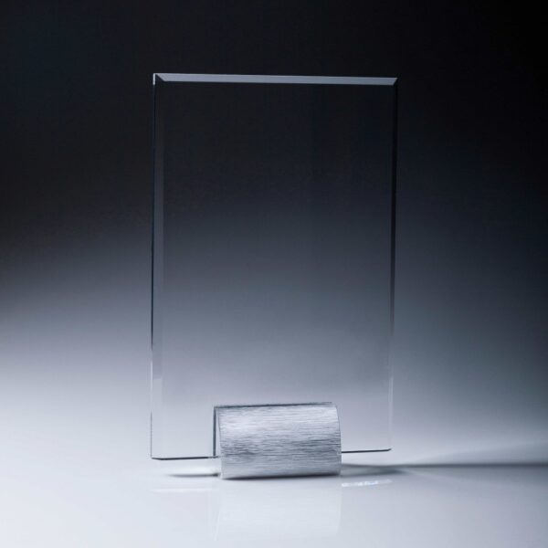Acrylic Billboard Series, 10mm thick with beveled edge and detachable metal base, in Gift Box.