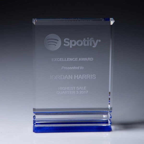 Blue Acrylic Pulse, 25mm Thick with Blue Highlight Feature, comes in Gift Box.
