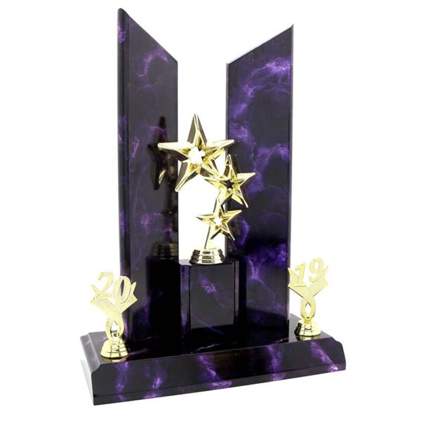 Purple Marble Wood Look, trophy (365mm high)