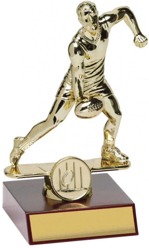 Aussie Rules Timber Trophy. (Walnut) - Image 2